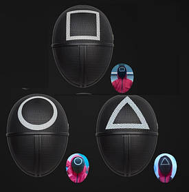 Маска "Гра в кальмара" SQM01 Трикутник, Квадрат, Коло