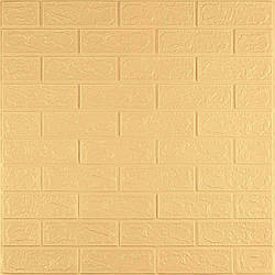 3D панель самоклеюча цегла Жовто-пісочна 700х770х3мм (009-3) SW-00000229