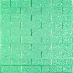 3D панель самоклеюча цегла М'ята 700х770х3мм (012-3) SW-00000233