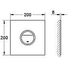 Кнопка зливу для інсталяції GROHE Ondus Digitecture Light подвійна глянцева біла 150707 38915LS0, фото 2