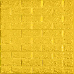 3D панель самоклеюча цегла Жовтий 700х770х7мм (010-7) SW-00000049