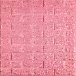 3D панель самоклеюча цегла Рожевий 700х770х7мм (004-7) SW-00000057