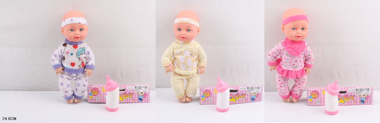 Пупс HX305-1-PVC/2-PVC/3-PVC функц, мікс 3 види, аксес, фото 1