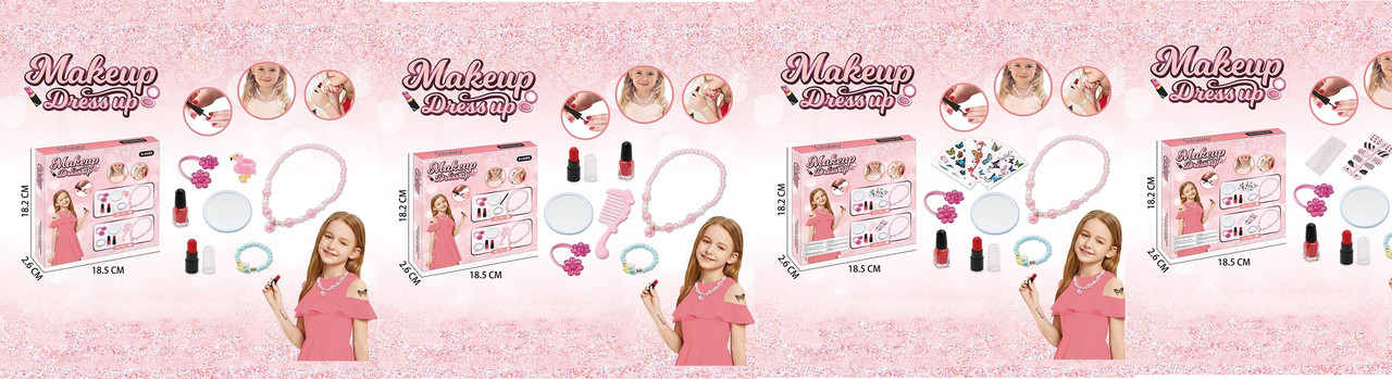 Набір стиліста 762-1/2/3/4 біжутерія лак помада 4 види, фото 1