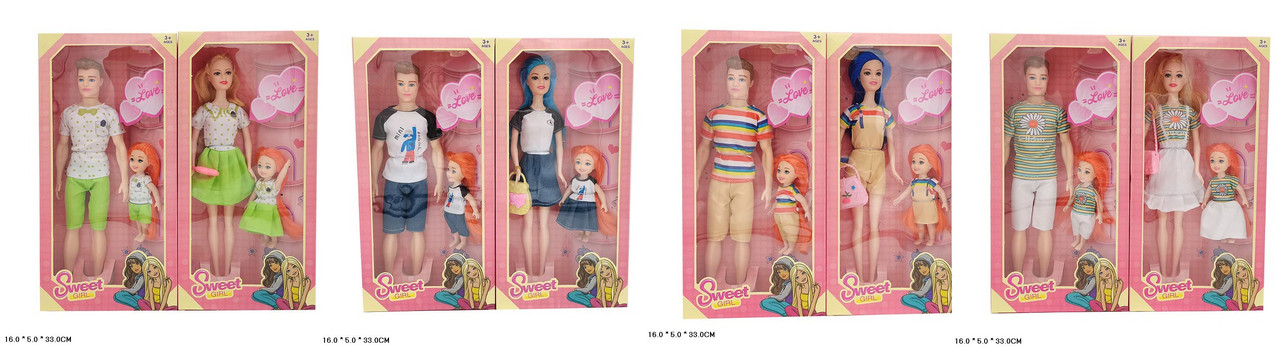 Лялька  923M/N/P/Q Барбі / Кен з дитиною, 4 види, фото 1