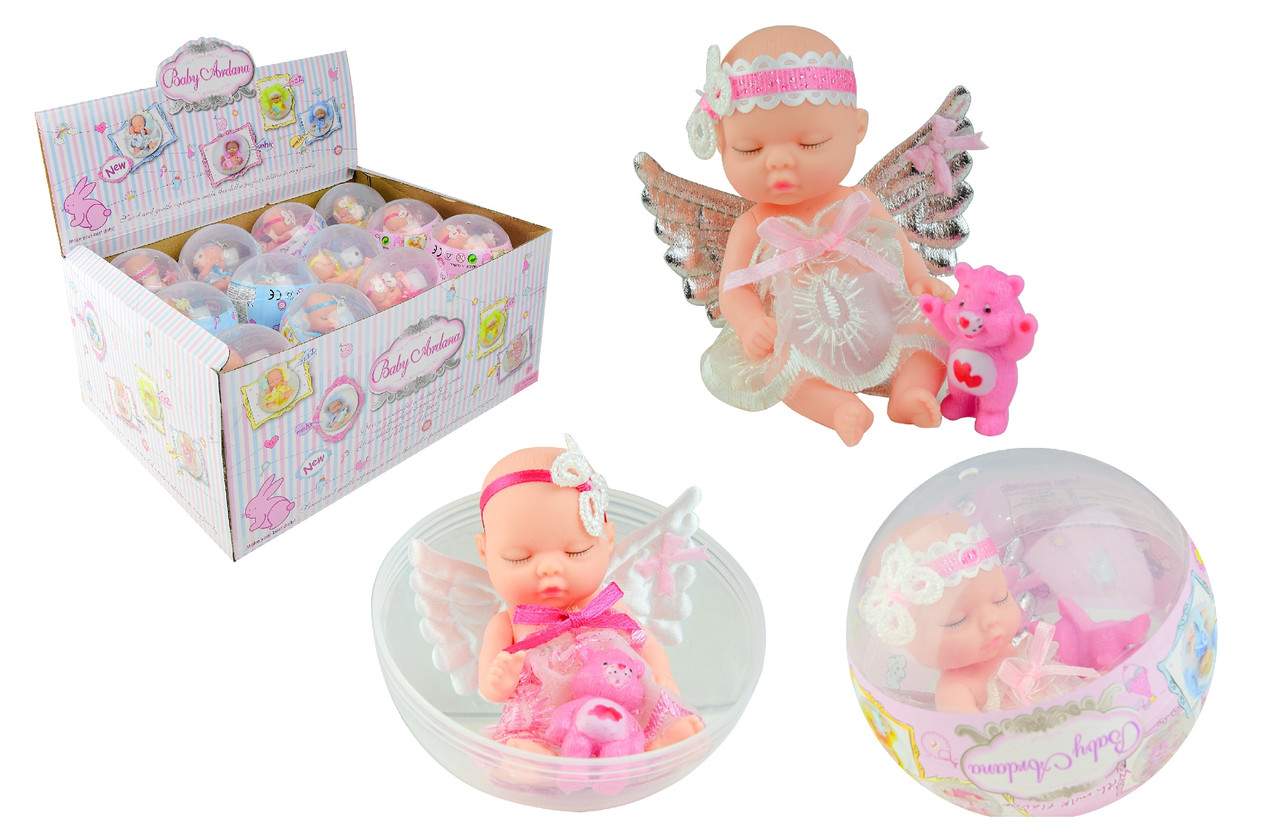 Лялька-пупс А25BD у кулі з аксесуарами, 4 різновиди, 11 см, фото 1