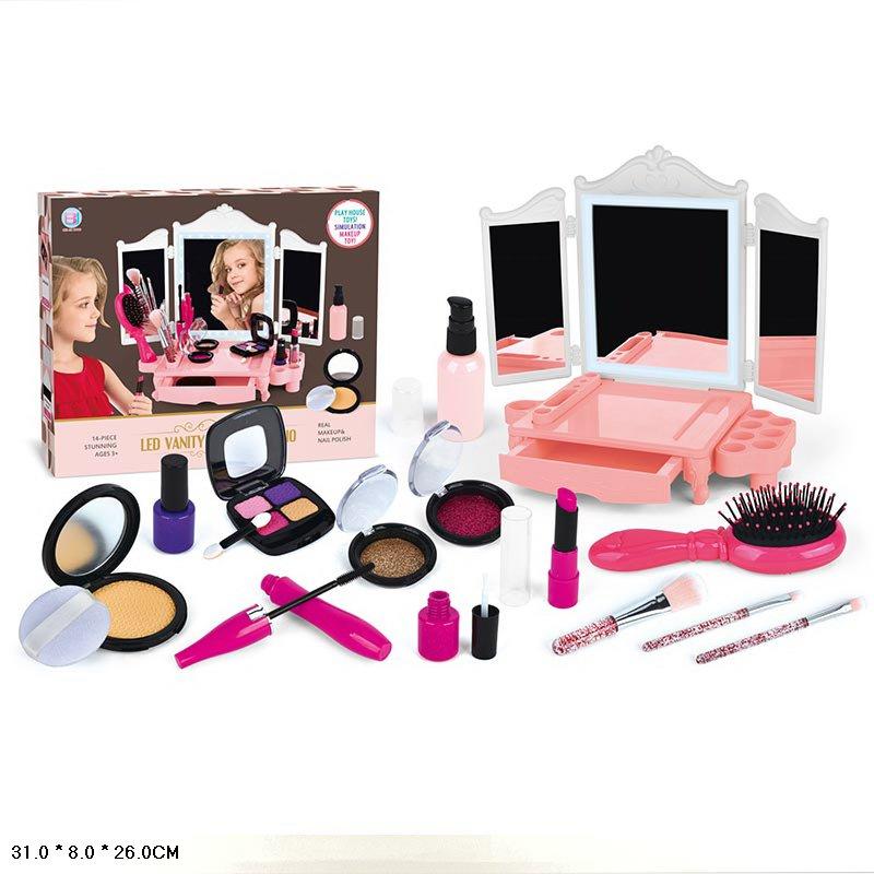 Набір стиліста BJ1367 трюмо з підсвічуванням косметикою та аксесуарами, фото 1