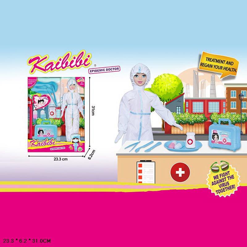 Лялька типу Барбі BLD320 Лікар у спецкостюмі з аксесуарами, фото 1