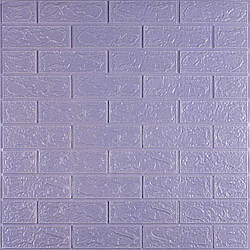 3D панель самоклеюча цегла Світло - фіолетова 700х770х3мм (015-3) SW-00000574