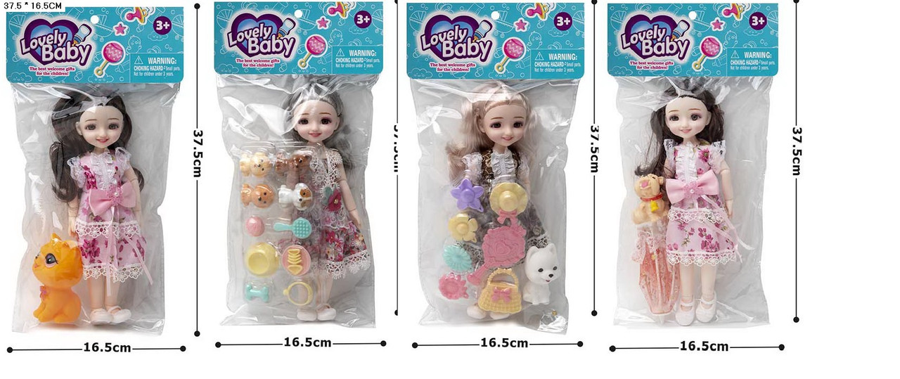 Лялька LK1721B/C/D/E мікс 4 види з аксесуарами, фото 1
