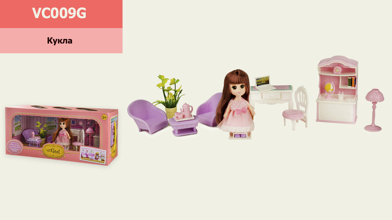Меблі для ляльки вітальня VC009G лялька 12см, фото 1