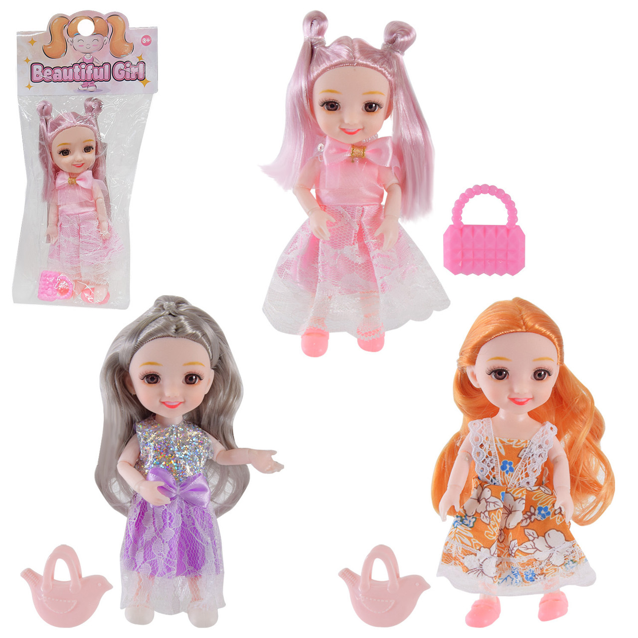 Лялька YL807-15A/17A/22A маленька 3 види, фото 1