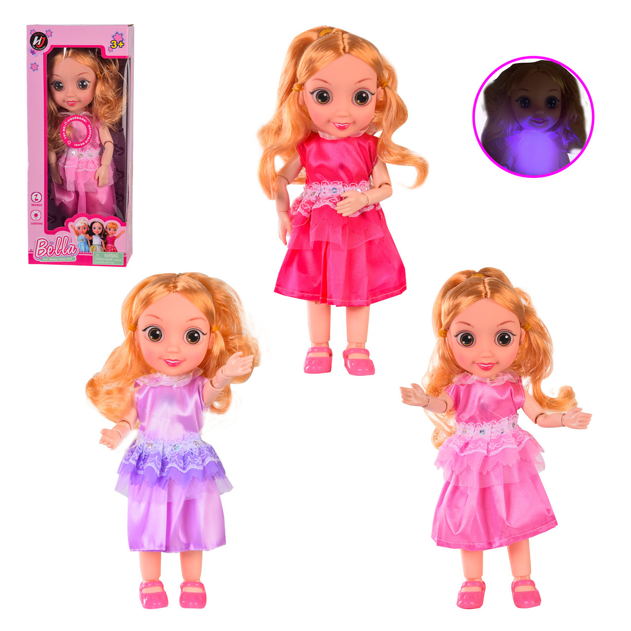 Лялька музична A512-R1 3 види зі звуком, фото 1