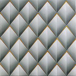 Панель стінова 3D 700х700х4мм ромб сірий (D) SW-00001986