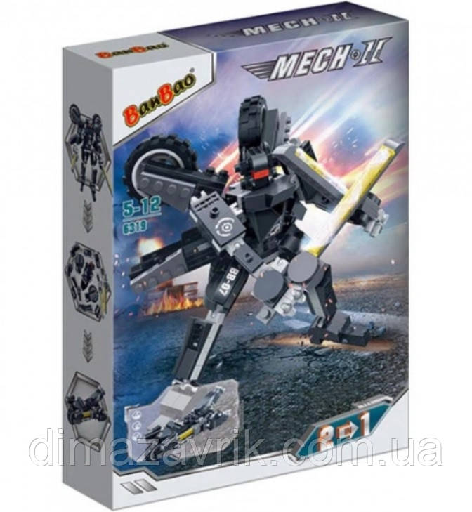 Конструктор BanBao 6319 "Робот Блейд Mech 2 трансформер 2в1 мотоцикл" 255 деталей, фото 1