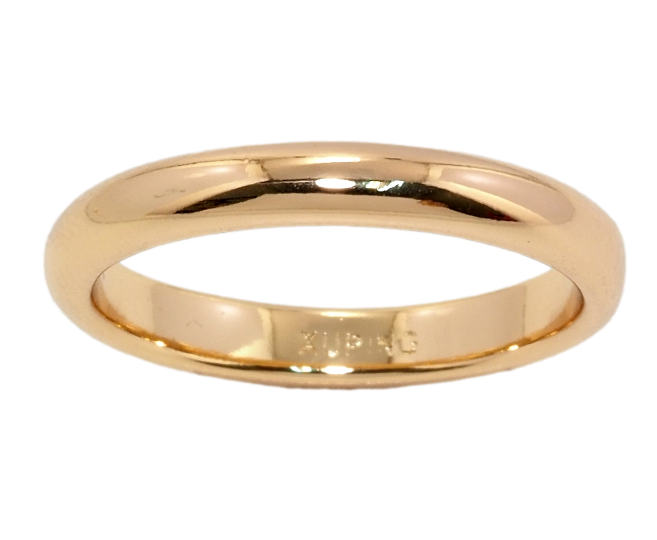 Каблучка Xuping Позолота 18K "Класика Обручка 3мм" р. 15.5,16.5,18,18.5, фото 1