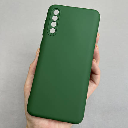 Чохол для Samsung Galaxy A50s чохол із захистом для камери на телефон самсунг а50с темно-зелений t5g, фото 1