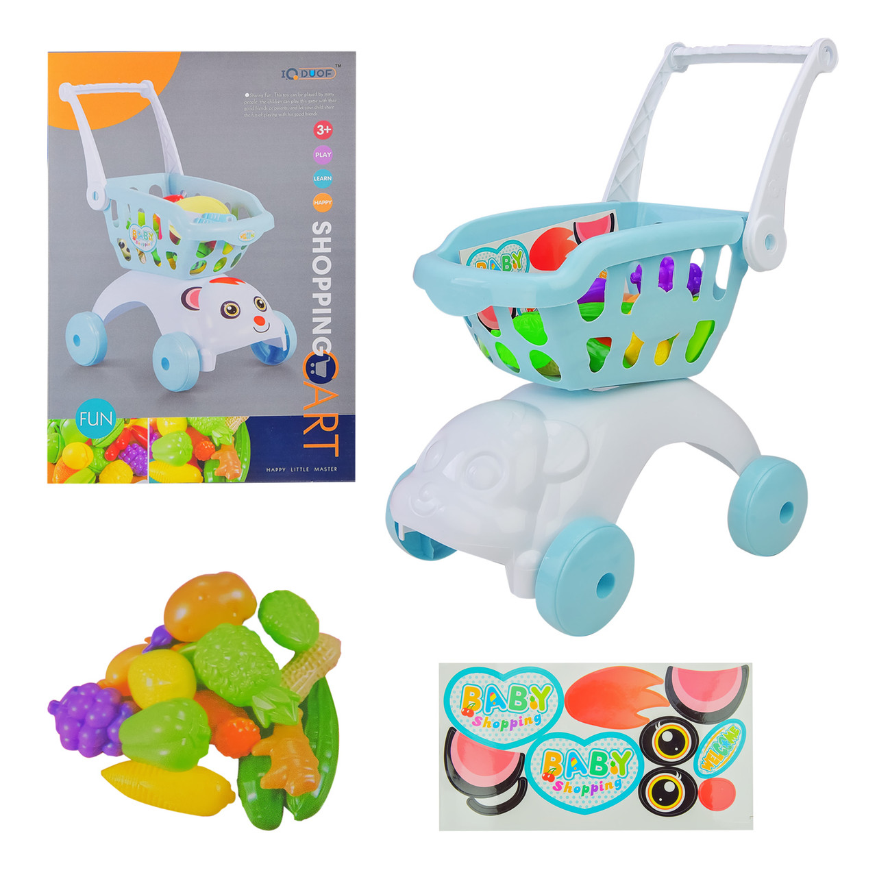 Ігровий набір Супермаркет Z152 візок продукти аксесуари, фото 1