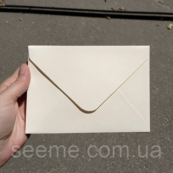 Конверт 162x113 мм, колір магнолія, КОМПЛЕКТ 20 шт.
