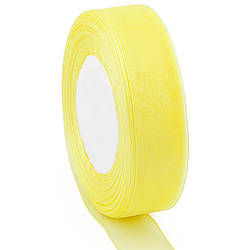 Стрічка органза 4 см 1 рулон +-45 м Жовтий