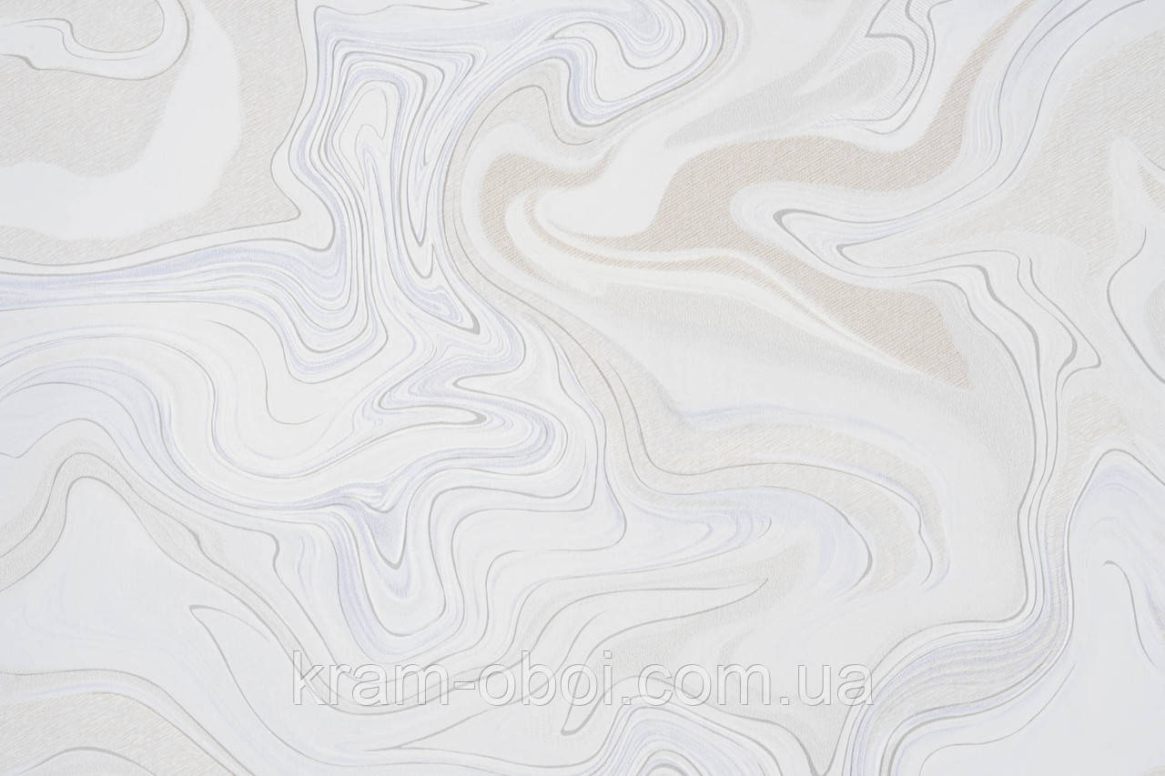 Слов'янські Шпалери вологостійкі КФТБ прості паперові миючі 10 м*0,53 9В255 Контур 5246-03, фото 1