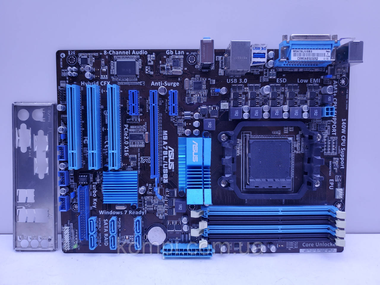 Материнська плата sAM3+ ASUS M5A78L/USB3 (DDR3,AMD FX,б/у)