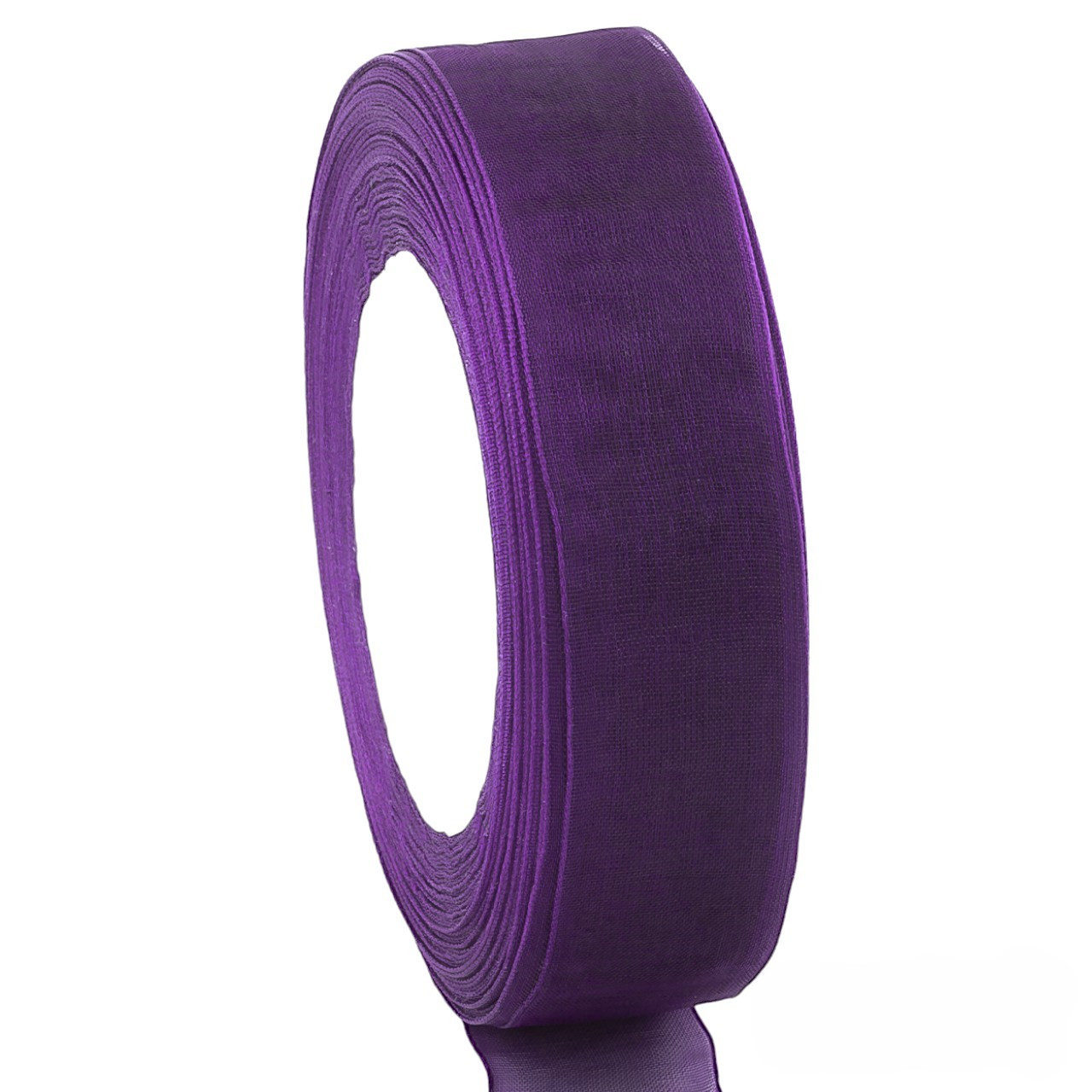 Стрічка органза 4 см 1 рулон +-45 м Фіолетовий, фото 1