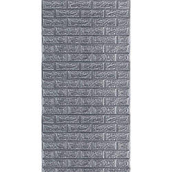 Самоклеюча 3D панель під срібну цеглу в рулоні 3080x700x3мм (R017-3) SW-00001445