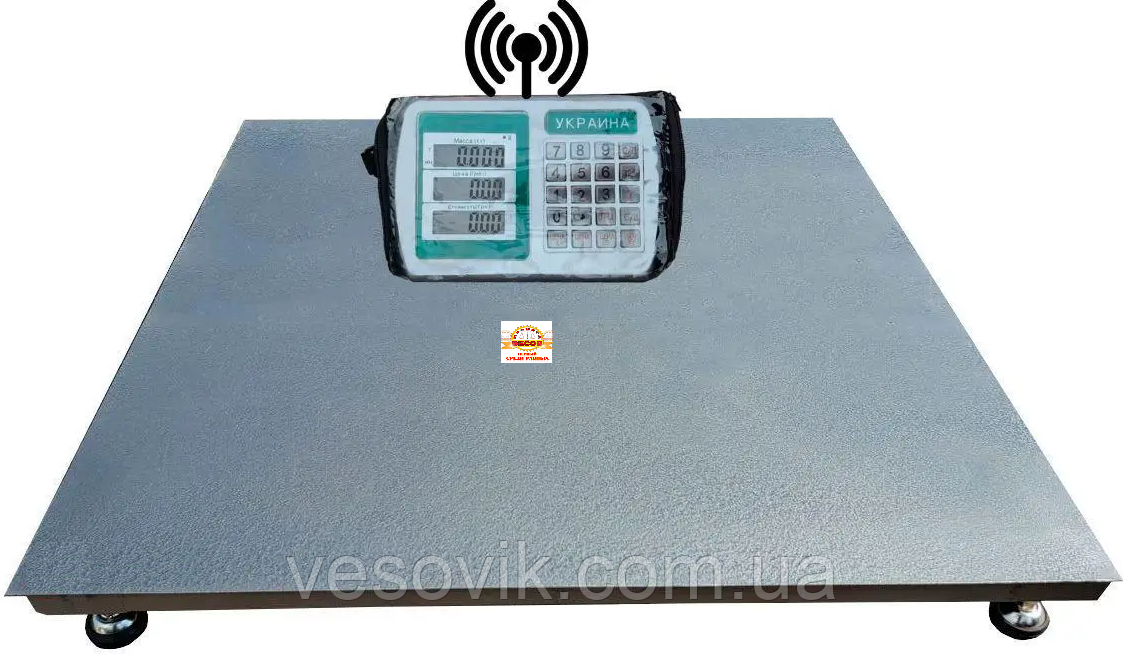 Платформні бездротові ваги 0808 А9-Е Wi-Fi Бюджет 0.8х0.8м (800х800 мм) 300 кг/0.1кг