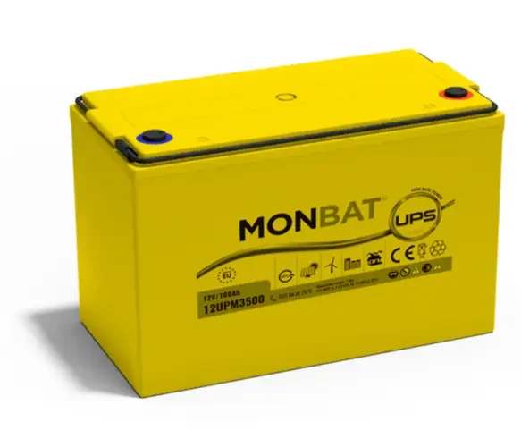 Аккумуляторная батарея MONBAT TOP TERMINAL 12UPM3500 AGM 12V/100 Ah, 340x173x220 мм, 35.5 кг