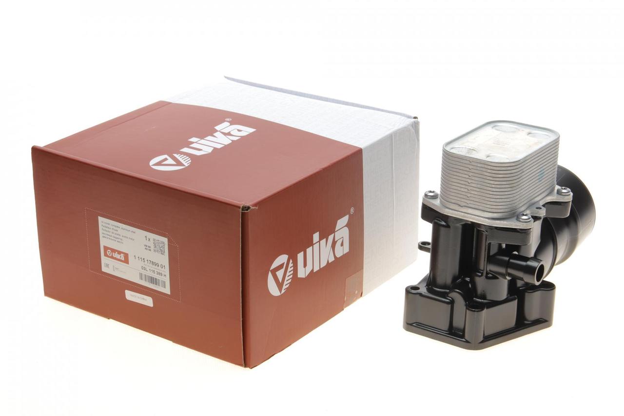 Радіатор масляний (з корпусом фільтра) VW Caddy III / Crafter / T5 (теплообмінник) Vika 11151789901