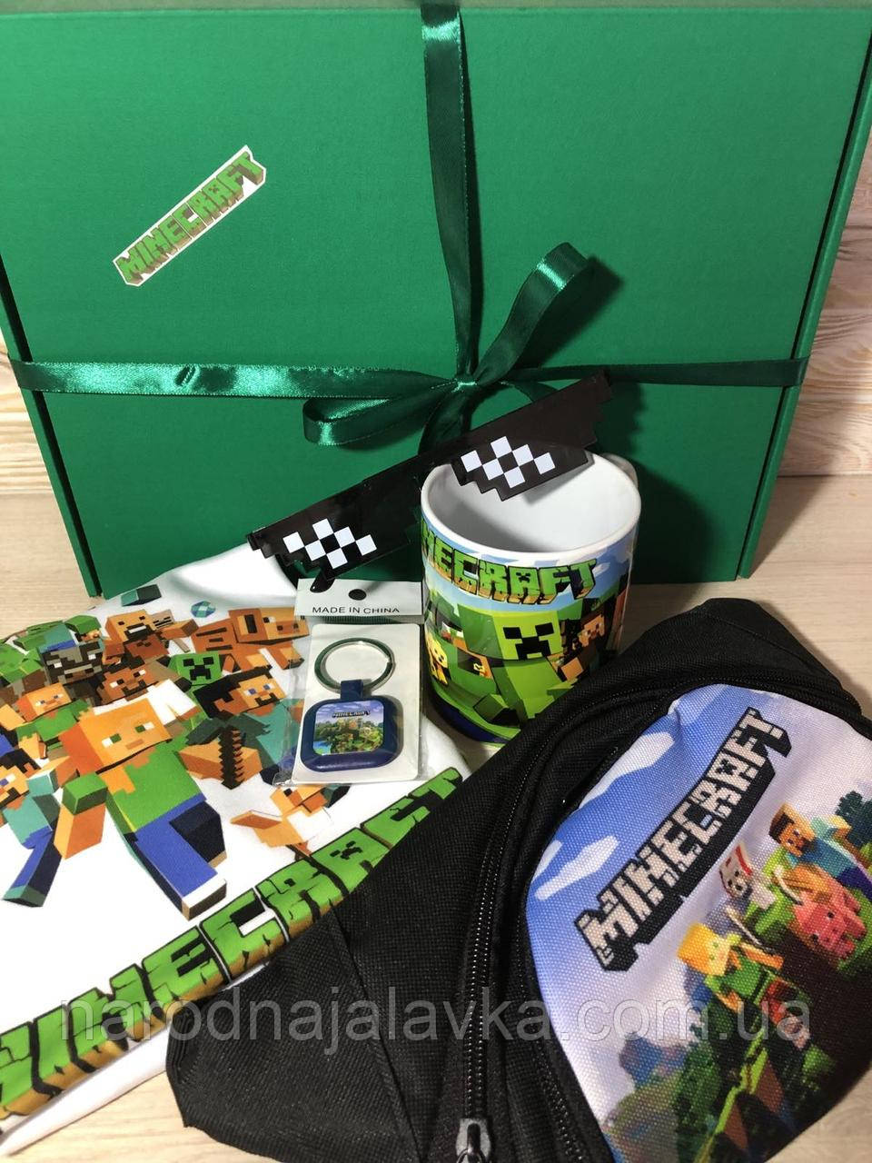 Подарунковий BOX Майнкрафт 5 в1. Minecraft товари. Найкращий подарунок дитині.