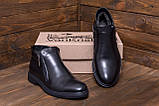 Класичні черевики чоловічі зимові шкіряні, Теплі повсякденні Черевики чоловічі на хутрі *VK 155 бот*, фото 4