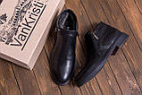 Класичні черевики чоловічі зимові шкіряні, Теплі повсякденні Черевики чоловічі на хутрі *VK 155 бот*, фото 5