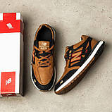 Кросівки чоловічі руді, осінні демісезонні Шкіряні кросівки осінь-весна з натуральної шкіри *NB5 риж*, фото 5
