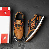 Кросівки чоловічі руді, осінні демісезонні Шкіряні кросівки осінь-весна з натуральної шкіри *NB5 риж*, фото 6