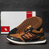 Кросівки чоловічі руді, осінні демісезонні Шкіряні кросівки осінь-весна з натуральної шкіри *NB5 риж*, фото 7