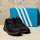 Чоловічі осінні кросівки чорні шкіряні з натурального нубука, Кросівки чоловічі демісезонні осінь *ALч/с*, фото 5