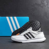 Кросівки білі чоловічі, Осінні спортивні кросівки з натуральної шкіри *А31-3б*, фото 4