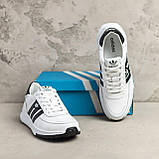 Кросівки білі чоловічі, Осінні спортивні кросівки з натуральної шкіри *А31-3б*, фото 5