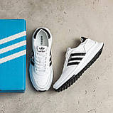 Кросівки білі чоловічі, Осінні спортивні кросівки з натуральної шкіри *А31-3б*, фото 7