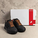 Чоловічі чорні кросівки New Balance, Осінні спортивні кросівки з натуральної шкіри *N34/2*, фото 3
