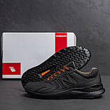 Чоловічі чорні кросівки New Balance, Осінні спортивні кросівки з натуральної шкіри *N34/2*, фото 4