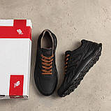 Чоловічі чорні кросівки New Balance, Осінні спортивні кросівки з натуральної шкіри *N34/2*, фото 5