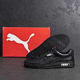 Шкіряні кеди чоловічі спортивне взуття, повсякденні кеди чорні під джинси *P-5*, фото 6