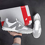 Чоловічі кросівки New Balance сірі чоловічі, осінні шкіряні спортивні кросівки осінь-весна *240-93 сір*, фото 2