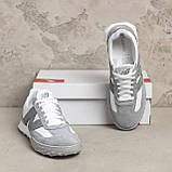 Чоловічі кросівки New Balance сірі чоловічі, осінні шкіряні спортивні кросівки осінь-весна *240-93 сір*, фото 4