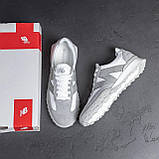 Чоловічі кросівки New Balance сірі чоловічі, осінні шкіряні спортивні кросівки осінь-весна *240-93 сір*, фото 5