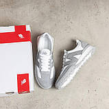 Чоловічі кросівки New Balance сірі чоловічі, осінні шкіряні спортивні кросівки осінь-весна *240-93 сір*, фото 6