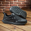 Чоловічі шкіряні кросівки (натуральна шкіра) чорні демісезонні для чоловіків на весну осінь, розміри 40-45, фото 6